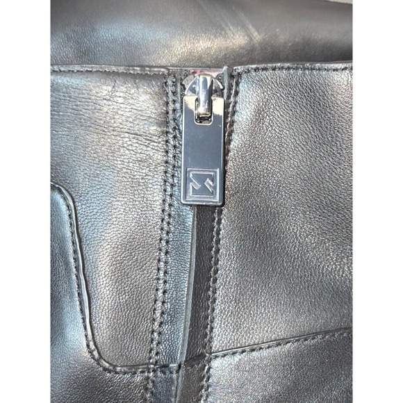 NWB SARTO by Franco Sarto Mala Black Leather Pointed Toe‎ Kitten Heel Booties 7 - Picture 7 of 9